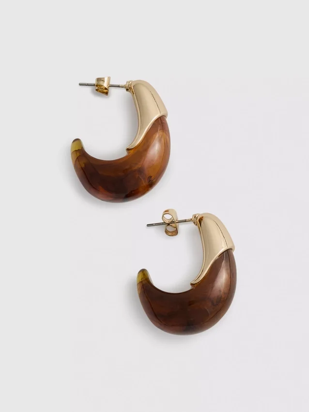 Paula Echevarría dråbeformede hoopøreringe i resin