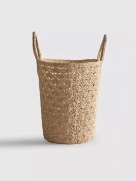 Paula Echevarría hæklet bucket-taske