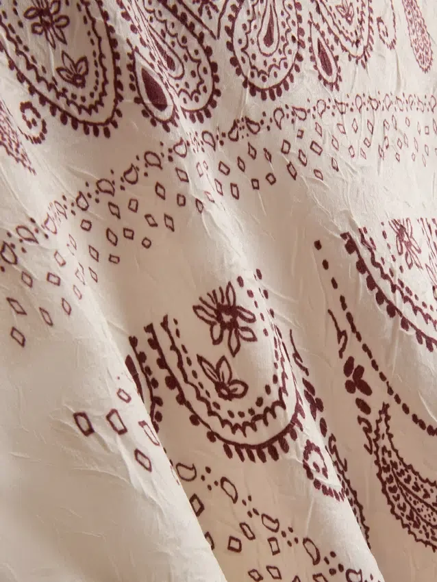 Paula Echevarría maxi-nederdel i satinskråbånd med print