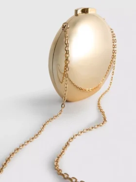 Paula Echevarría metallisk oval skuldertaske