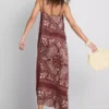 Paula Echevarría midi-kjole i paisley-mønster