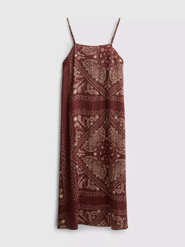 Paula Echevarría midi-kjole i paisley-mønster
