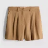 Paula Echevarría plisserede bermuda-shorts