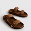 Paula Echevarría sandaler med dobbelt rem og spænde