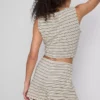 Paula Echevarría strikkede stribede minishorts