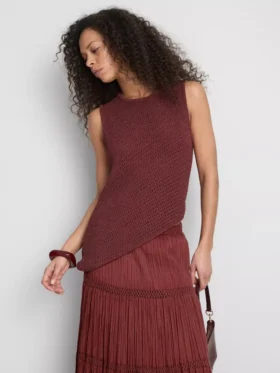 Paula Echevarría strikket asymmetrisk top