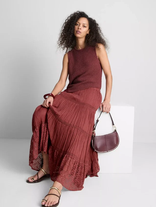 Paula Echevarría strikket asymmetrisk top