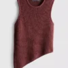 Paula Echevarría strikket asymmetrisk top