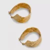 Paula Echevarría strukturerede ovale hoop-øreringe