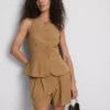 Paula Echevarría vest med peplum-kant