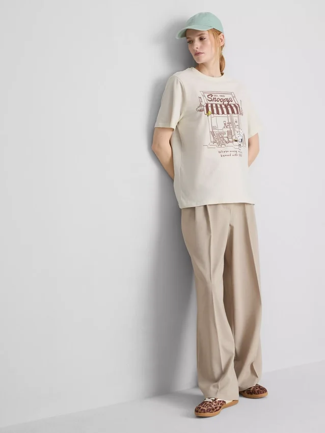 Peanuts Snoopy bomulds-café-T-shirt