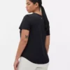Performance-T-shirt med buet nederkant
