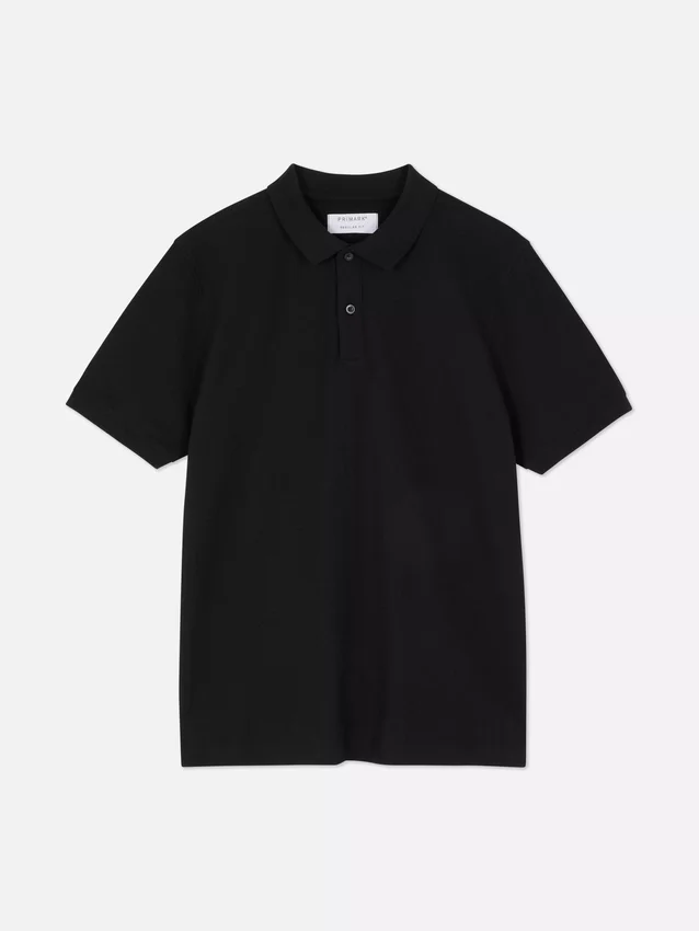 Piqué-polo-T-shirt i bomuld