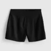 Plisserede shorts i linneblanding