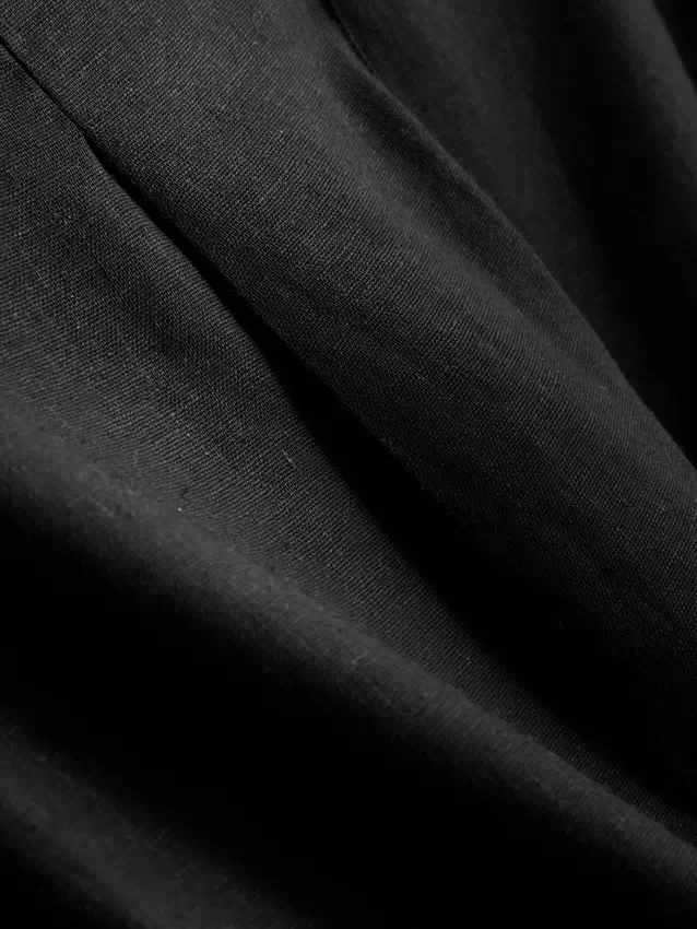 Plisserede shorts i linneblanding