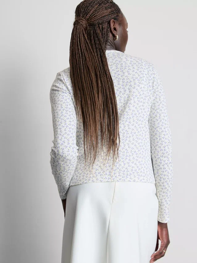 Pointelle-cardigan og cami-sæt
