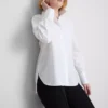 Poplin-skjorte med justerbar pasform