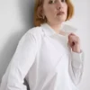 Poplin-skjorte med justerbar pasform