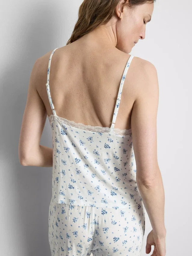 Pyjamas-cami-top med højt modalindhold
