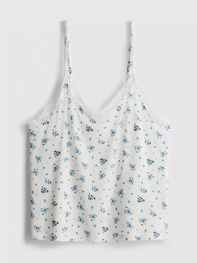 Pyjamas-cami-top med højt modalindhold