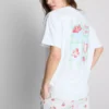 Pyjamasbluse med grafisk mønster