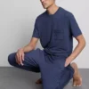 Pyjamasbluse med korte ærmer