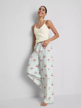 Pyjamasbukser i bomuld med print