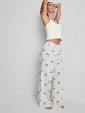 Pyjamasbukser i bomuld med print