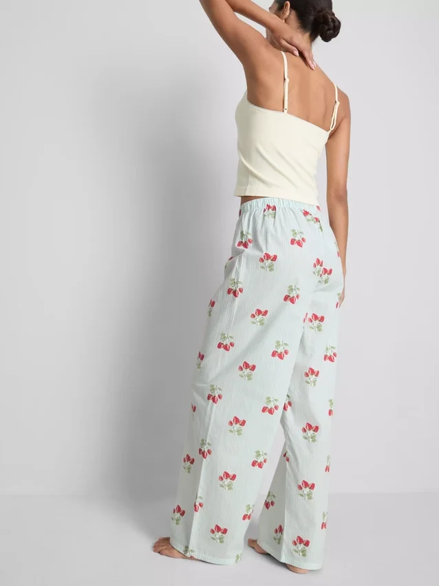 Pyjamasbukser i bomuld med print