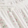 Pyjamasbukser med blomsterprint i pointelle-mønster