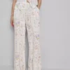 Pyjamasbukser med blomsterprint og brede ben