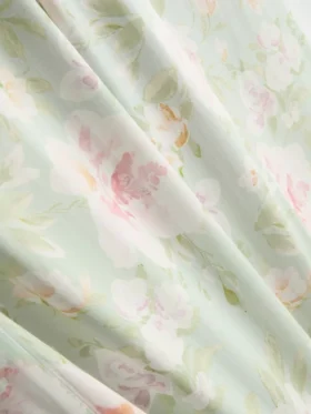 Pyjamasbukser med blomsterprint og brede ben