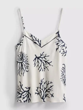 Pyjamasser-cami-top med koralprint
