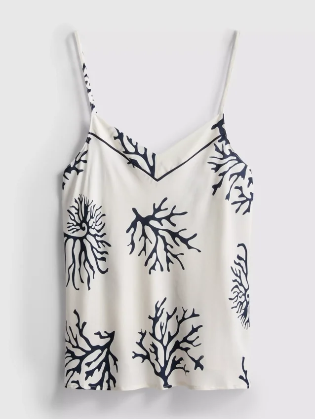 Pyjamasser-cami-top med koralprint