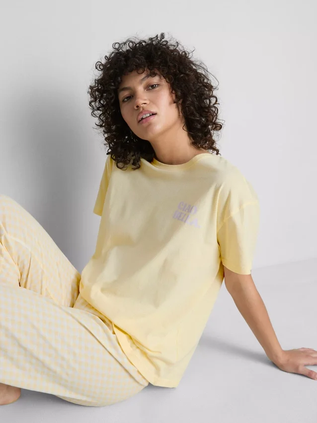 Pyjamasser i bomuld med gingham-mønster