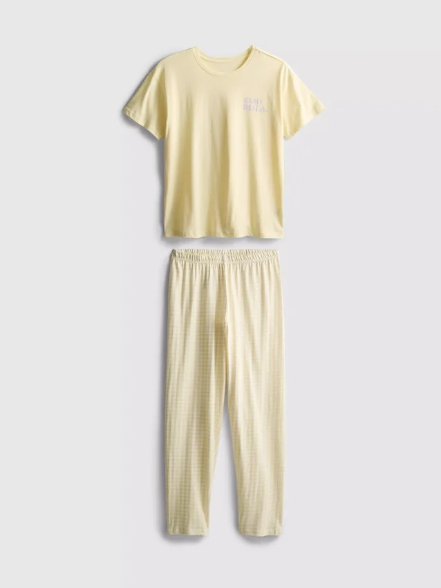 Pyjamasser i bomuld med gingham-mønster