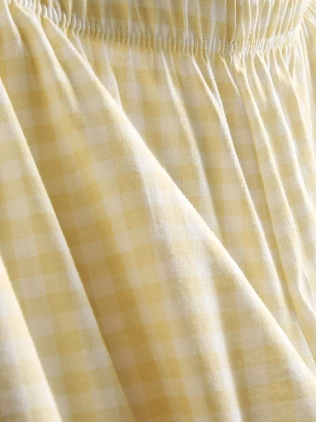 Pyjamasser i bomuld med gingham-mønster