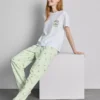Pyjamasser i bomuld med rund hals og print