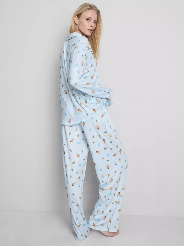 Pyjamasser i boyfriend-stil med Ice Age-motiv