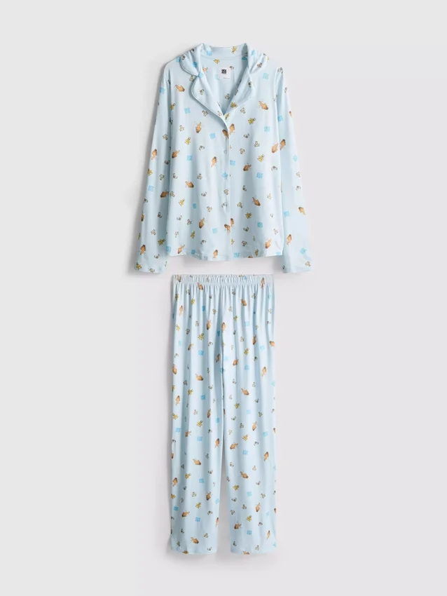 Pyjamasser i boyfriend-stil med Ice Age-motiv
