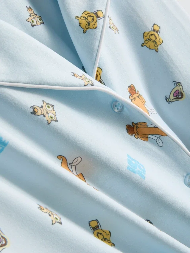 Pyjamasser i boyfriend-stil med Ice Age-motiv