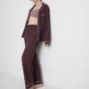 Pyjamasser i jersey med kontrastkant i boyfriend-stil