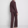 Pyjamasser i jersey med kontrastkant i boyfriend-stil