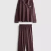 Pyjamasser i jersey med kontrastkant i boyfriend-stil