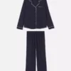 Pyjamasser i jersey med lange ærmer i boyfriend-stil