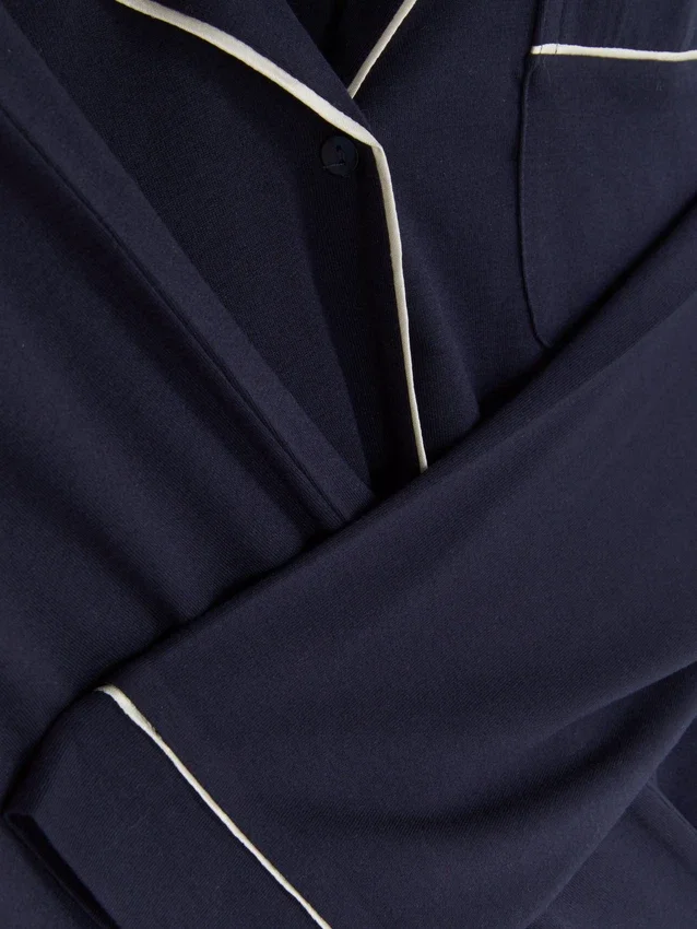 Pyjamasser i jersey med lange ærmer i boyfriend-stil