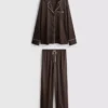 Pyjamasser i satin i boyfriend-stil
