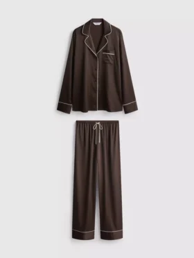 Pyjamasser i satin i boyfriend-stil