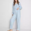 Pyjamasser i twill i boyfriend-stil