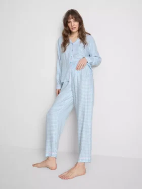 Pyjamasser i twill i boyfriend-stil